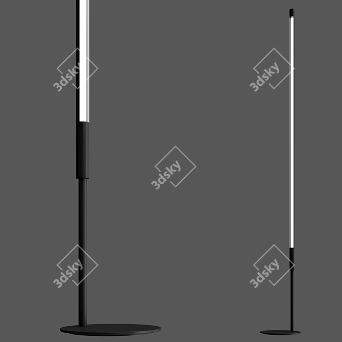 Modern LED Floor Lamp, Index 3D model image 3