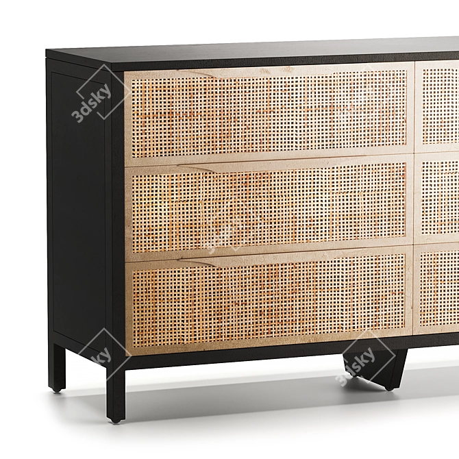 Contemporary Drawer Dresser by BD Studio 3D model image 4