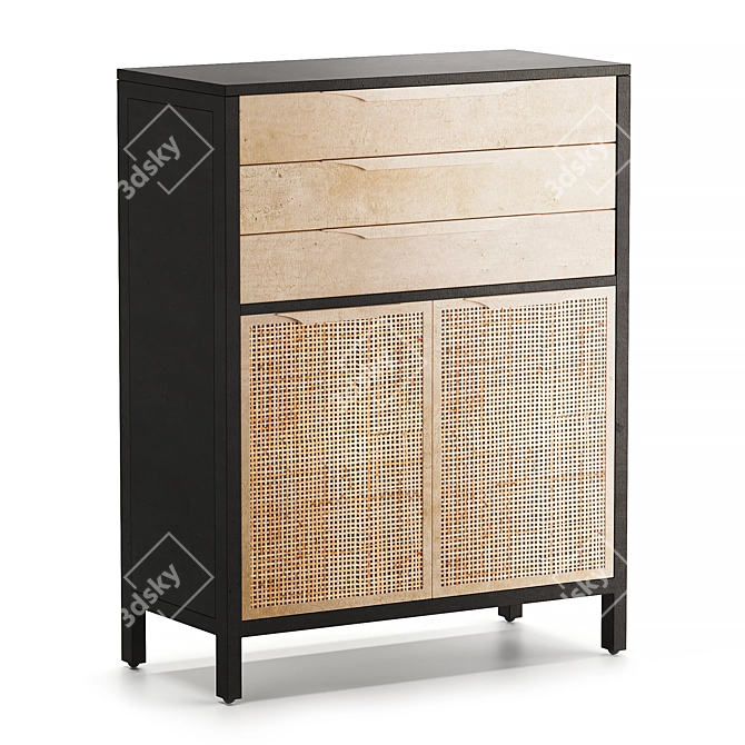 Modern Sydney Tall Dresser Furniture 3D model image 2