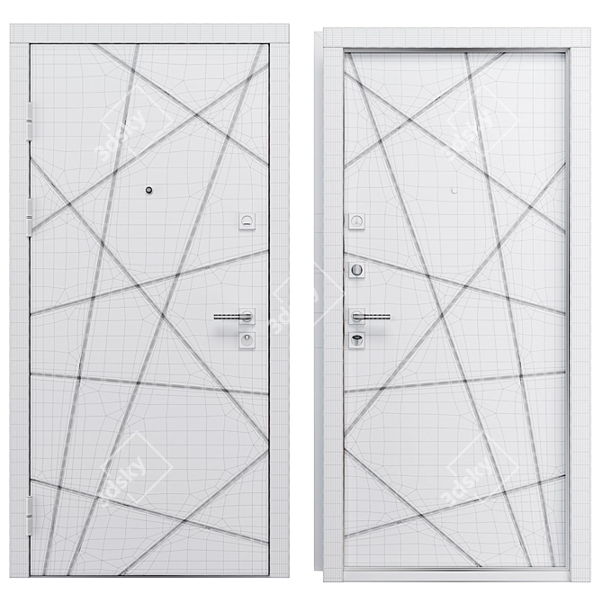Staller 3K TR4 Metal Entry Door 3D model image 4