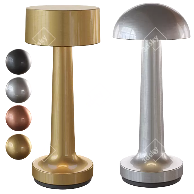 Neo-cordless Lamps Metal Collection 3D model image 1