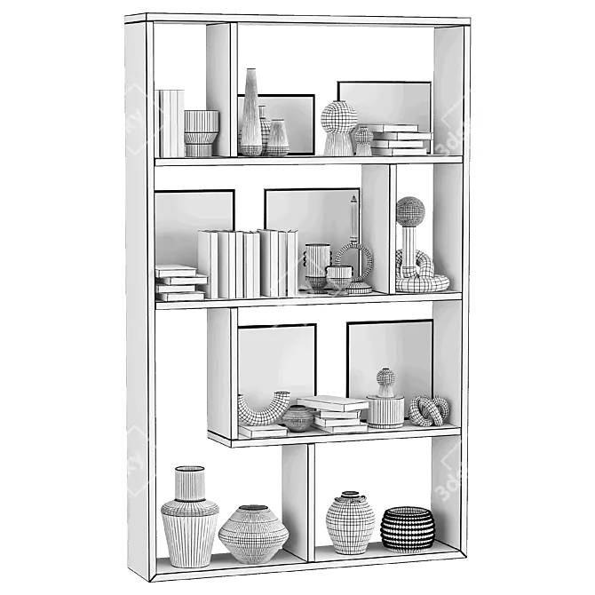  Modern Stylish Egge Bookcase 3D model image 7