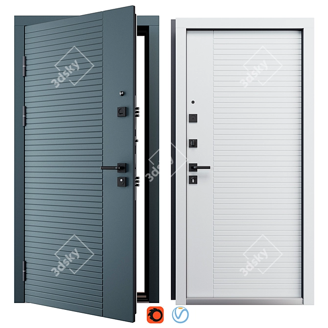 Staller 3K TR1 Entry Door 3D model image 1