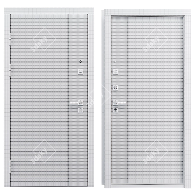 Staller 3K TR1 Entry Door 3D model image 4