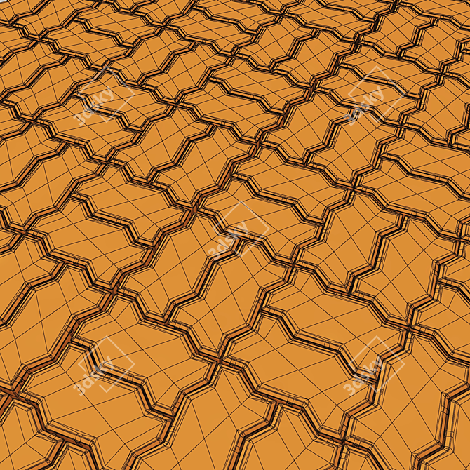 Geometric Paving Textured Material 3D model image 7