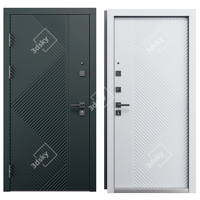 Staller TR3 Metal Entry Door 3D model image 3