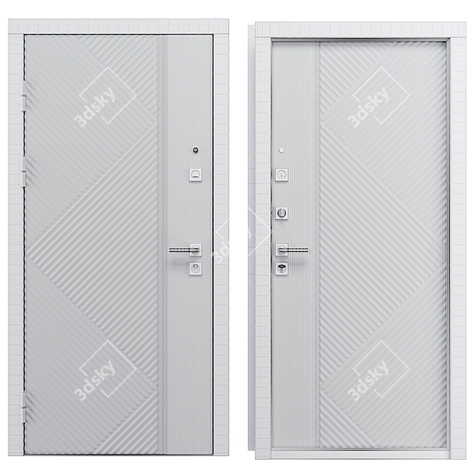 Staller TR3 Metal Entry Door 3D model image 4