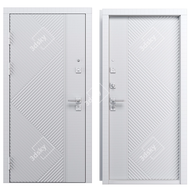Staller TR3 Metal Entry Door 3D model image 5