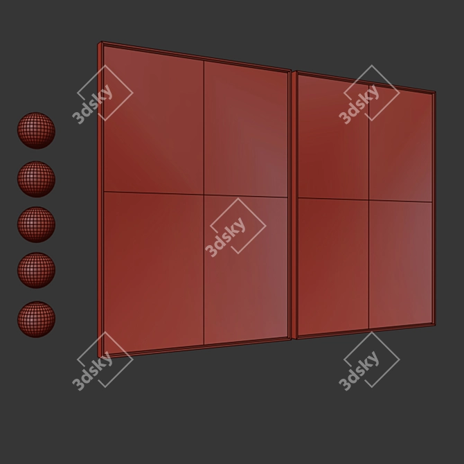 Lowpoly Frame Set with High-Quality PBR Textures 3D model image 5