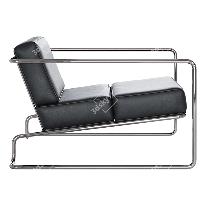 Elegant Saga Lounge Chair Fusion 3D model image 2