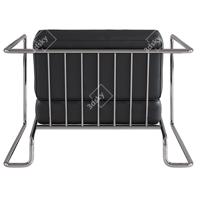Elegant Saga Lounge Chair Fusion 3D model image 3