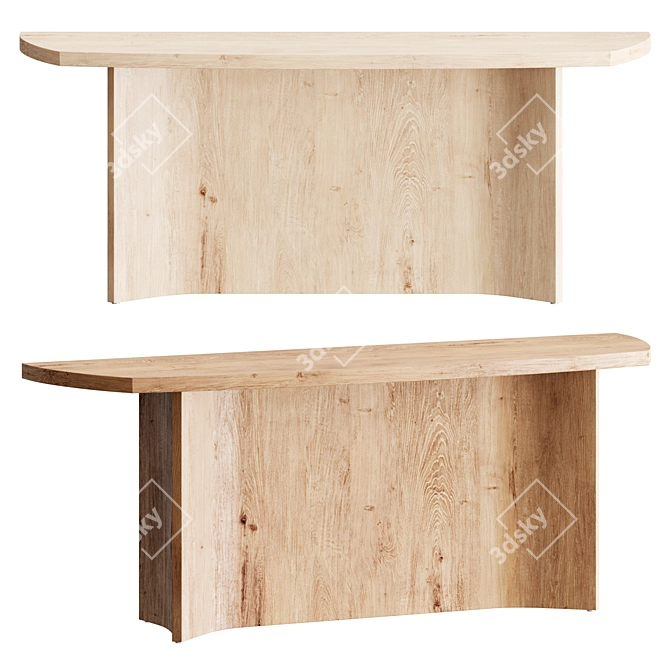 Sleek Modern Brinton Console Table 3D model image 1