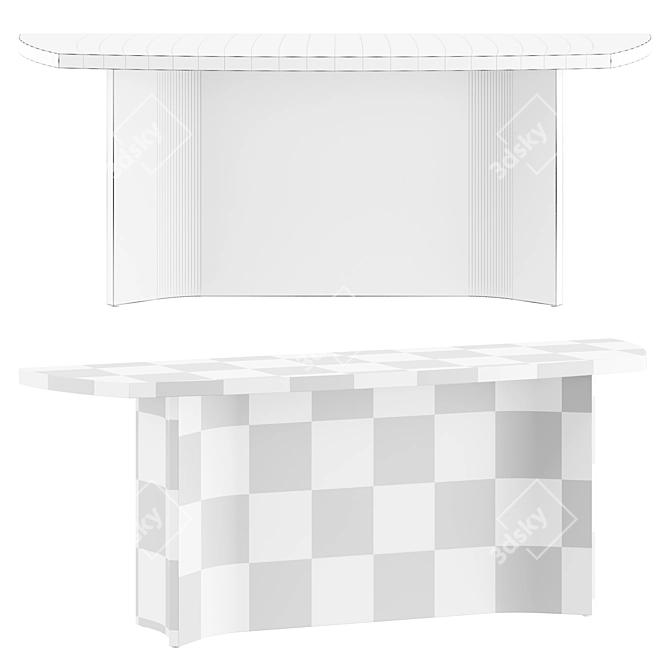 Sleek Modern Brinton Console Table 3D model image 2