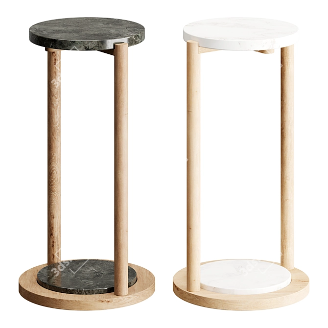 Sleek Accent Table for Drinks 3D model image 1