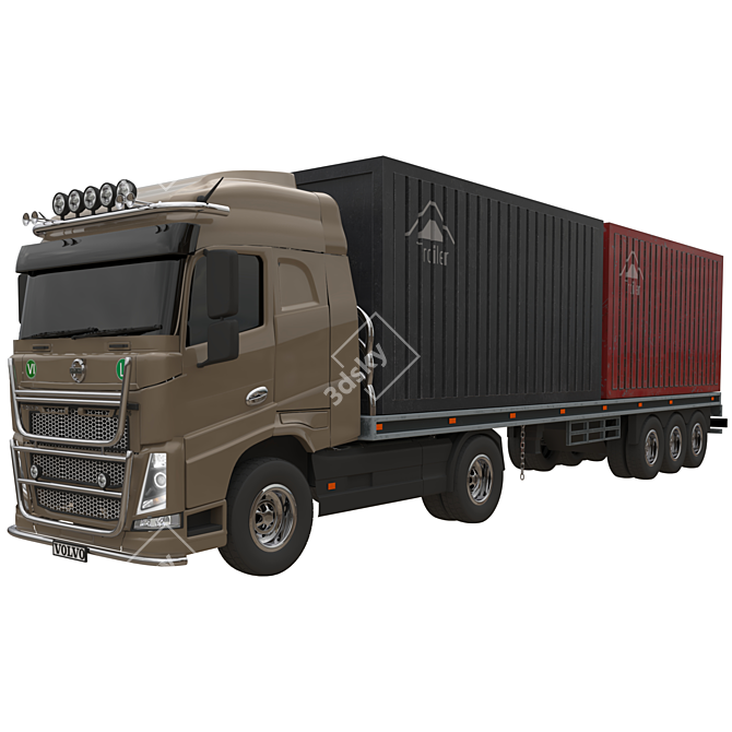 Volvo FH 16 Transport Model 3D model image 1