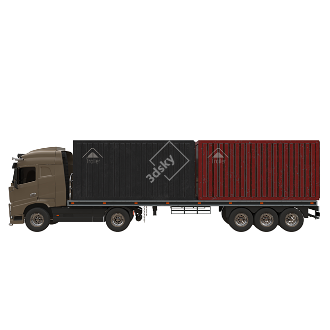 Volvo FH 16 Transport Model 3D model image 3