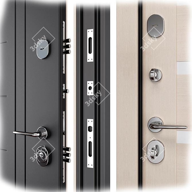 Laguna Metal Entry Door (VellDoris) 3D model image 2