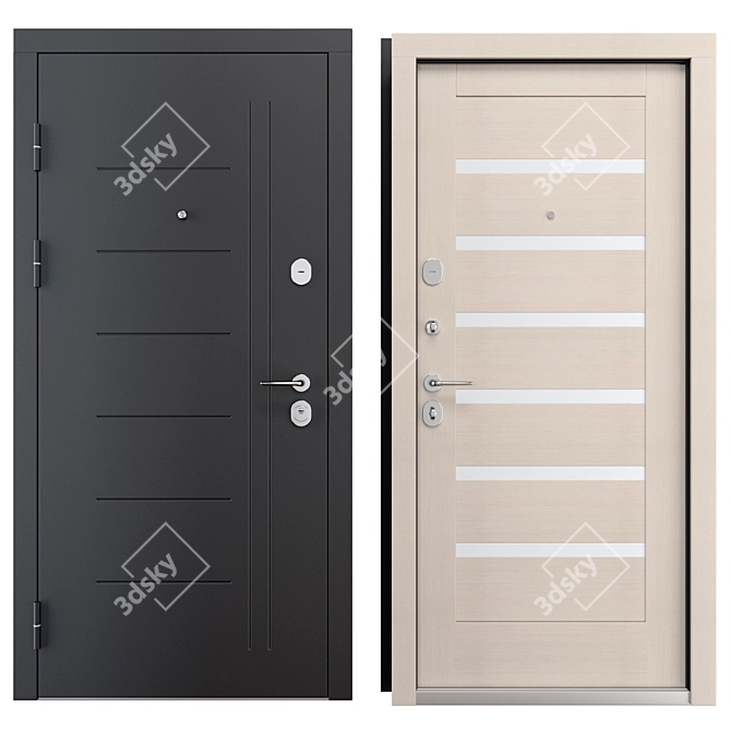 Laguna Metal Entry Door (VellDoris) 3D model image 3