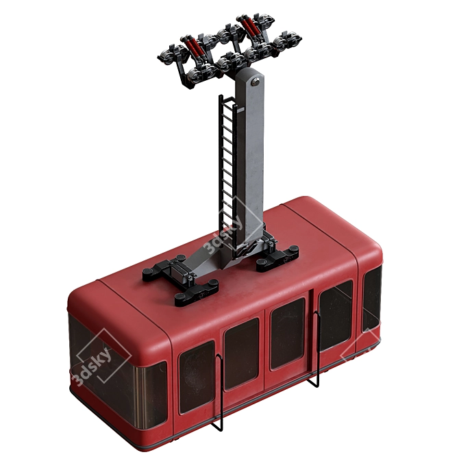 Russian Cable Car: A Scenic Ride 3D model image 3