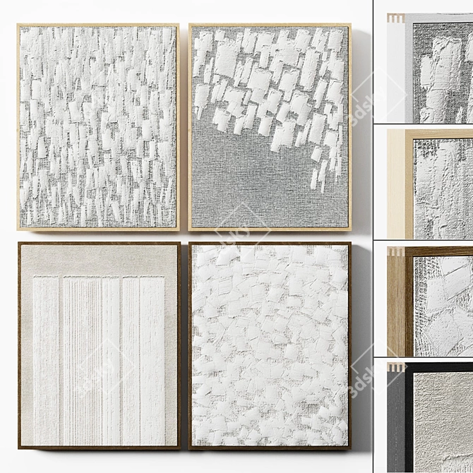 Abstract Canvas Set by Ha-Chong-hyun 3D model image 1