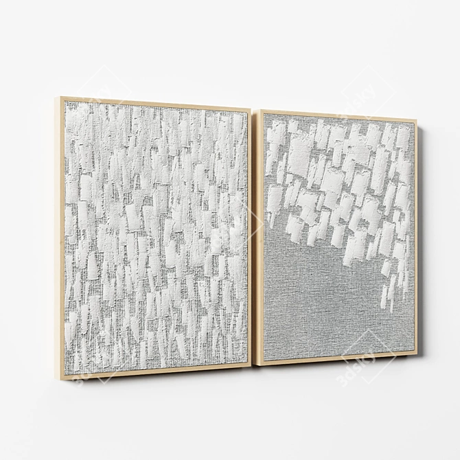 Abstract Canvas Set by Ha-Chong-hyun 3D model image 2