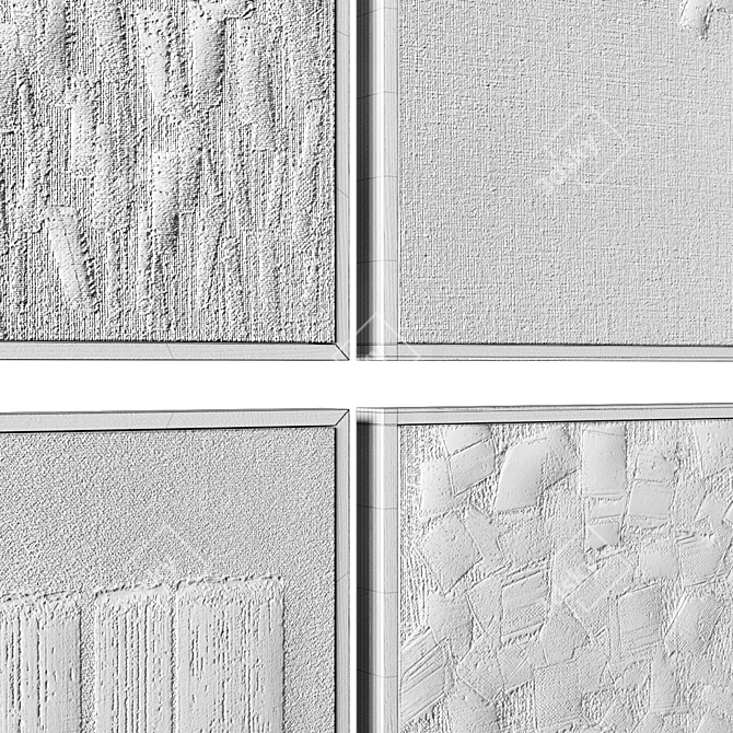 Abstract Canvas Set by Ha-Chong-hyun 3D model image 6