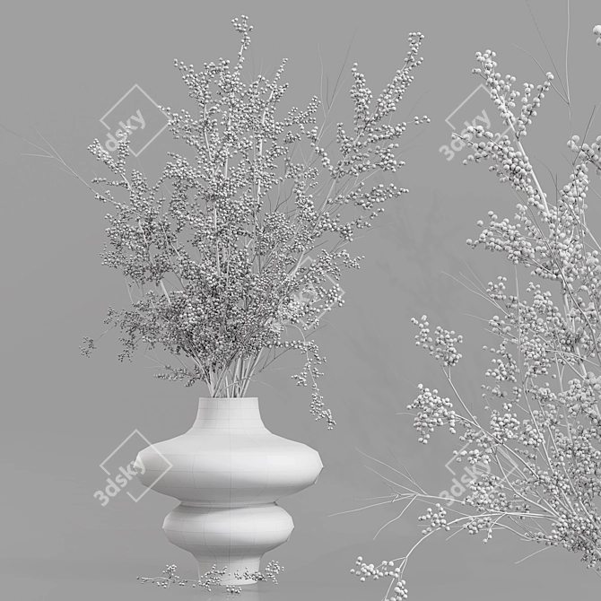 Botanical Blossom Collection: Lush Indoor Elegance 3D model image 8