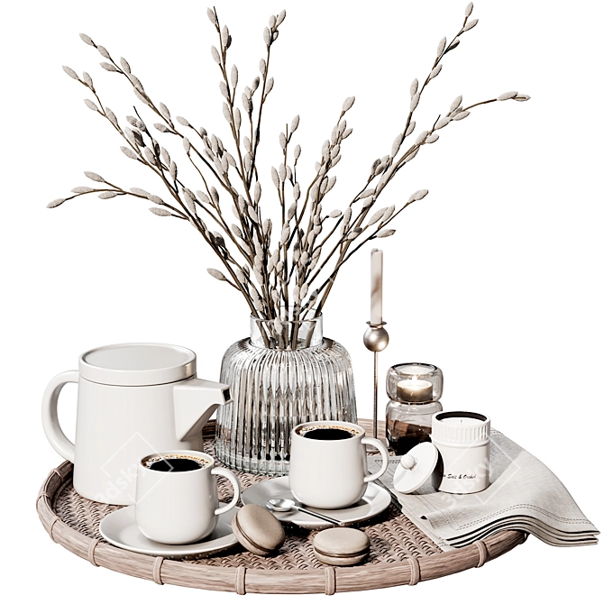  Elegant Tableware Set 2018 3D model image 5