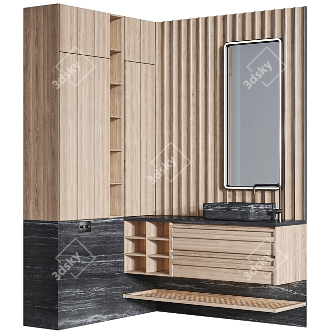 Customizable Bathroom Furniture Set 3D model image 1