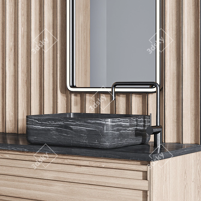 Customizable Bathroom Furniture Set 3D model image 2