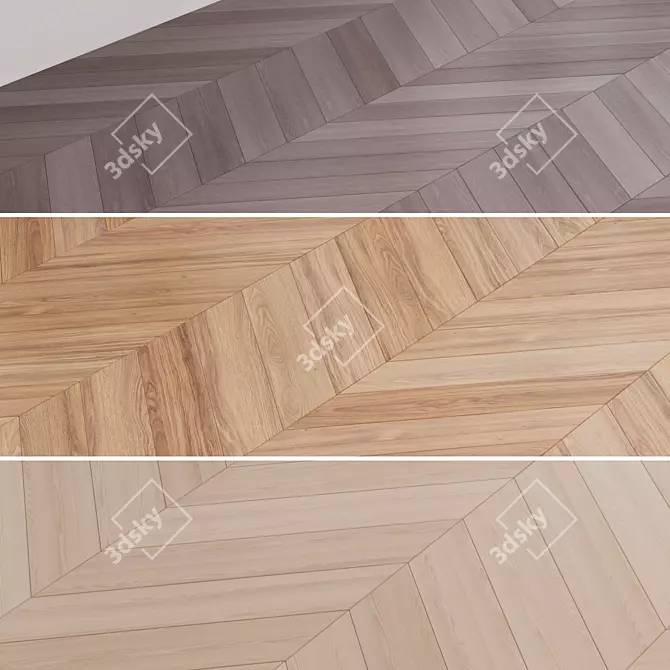 Variety Parquet Flooring Options 3D model image 6