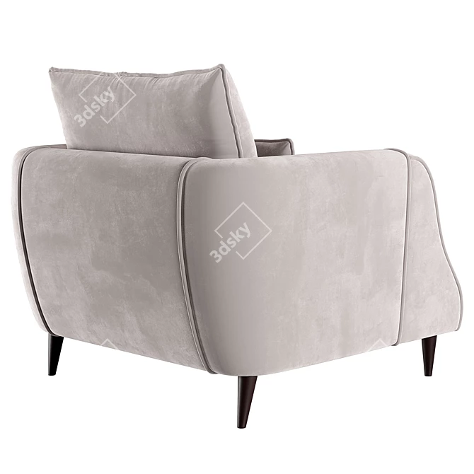 Elegant Dante 2 Armchair 3D model image 3