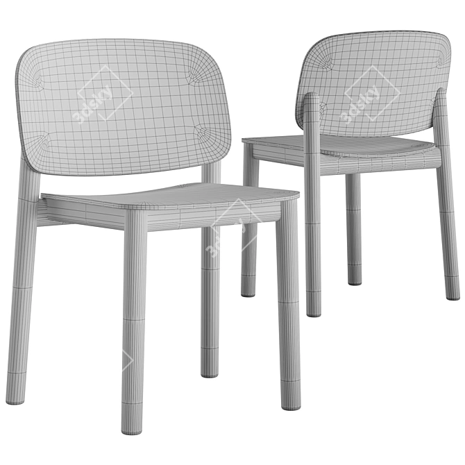 Elegant Billiani White Chair 3D model image 7