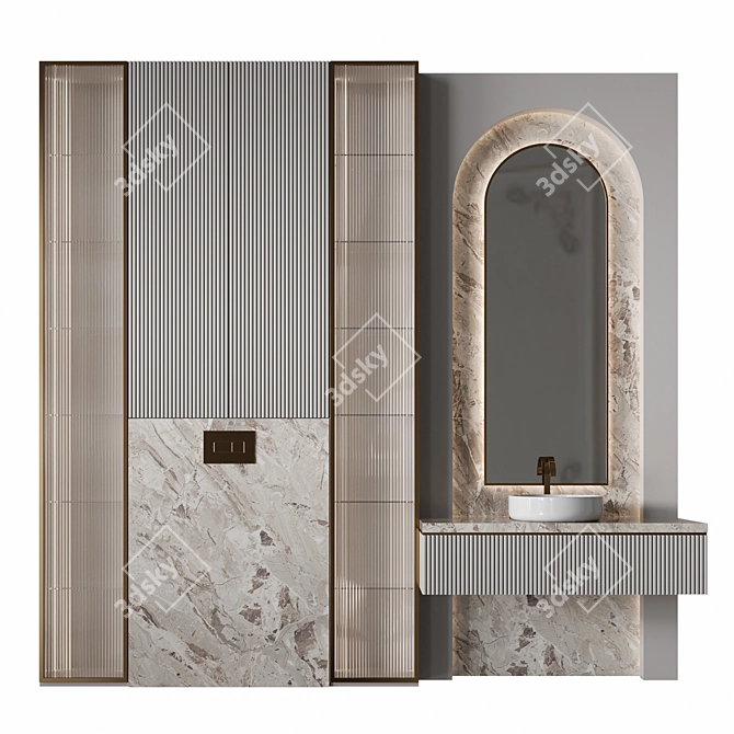 Title: Luxury Spa Bath Set 3D model image 1