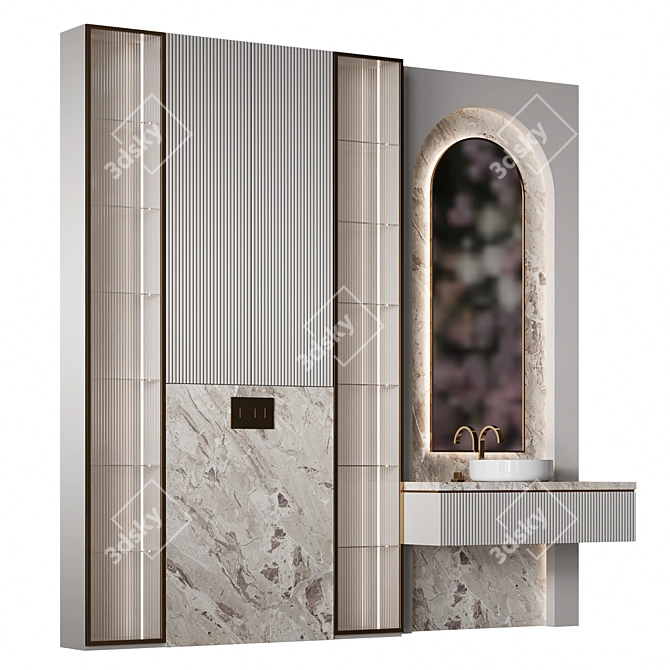 Title: Luxury Spa Bath Set 3D model image 2