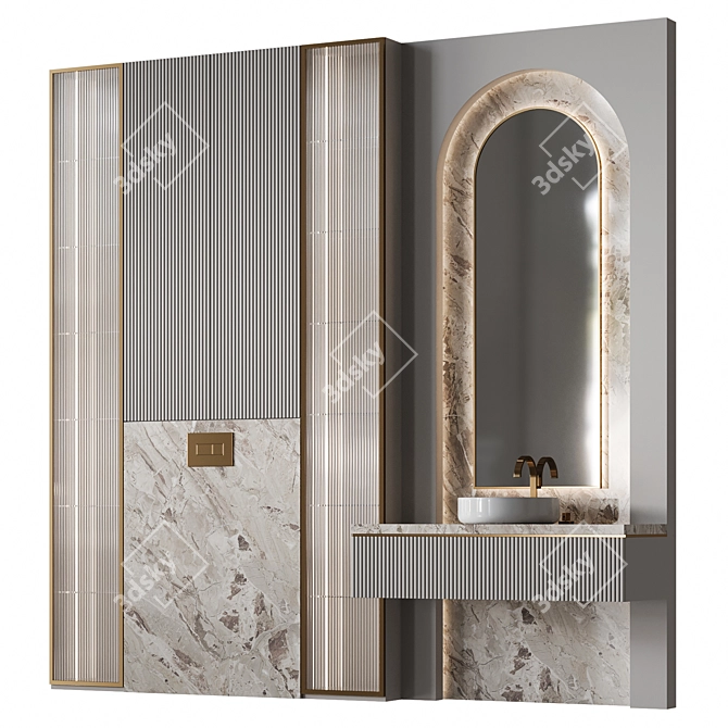 Title: Luxury Spa Bath Set 3D model image 3