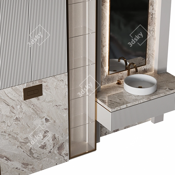 Title: Luxury Spa Bath Set 3D model image 4