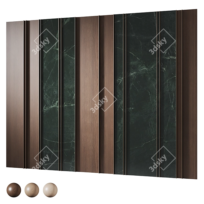 Designer Panel for Modern Interiors 3D model image 1