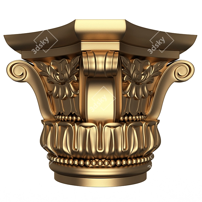 Ornate Architectural Element 3D Model 3D model image 1