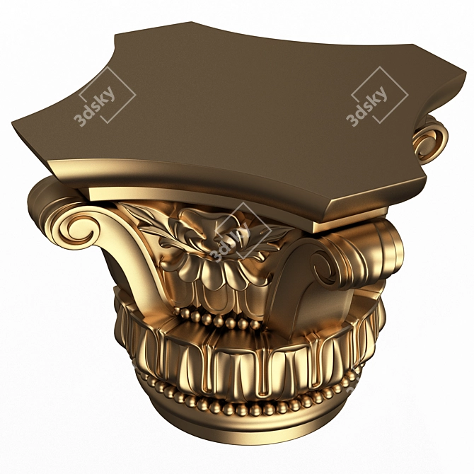 Ornate Architectural Element 3D Model 3D model image 2