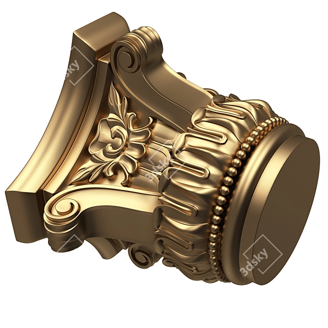 Ornate Architectural Element 3D Model 3D model image 5