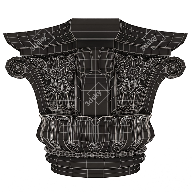 Ornate Architectural Element 3D Model 3D model image 7