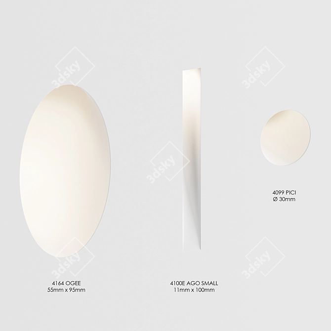 Customizable Plaster Lighting Fixtures 3D model image 2