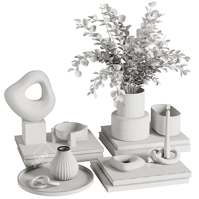 Elegant 2016 Decor Set 3D model image 6