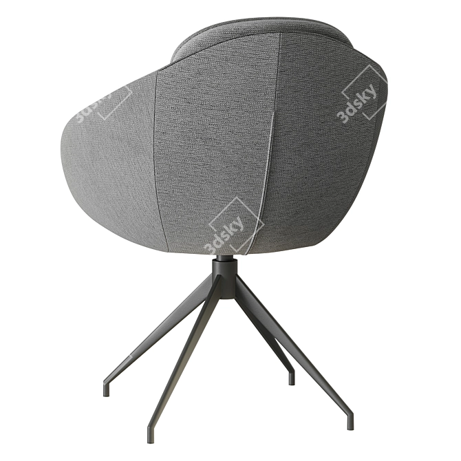 Gamble Textile Light Grey Chair 3D model image 4