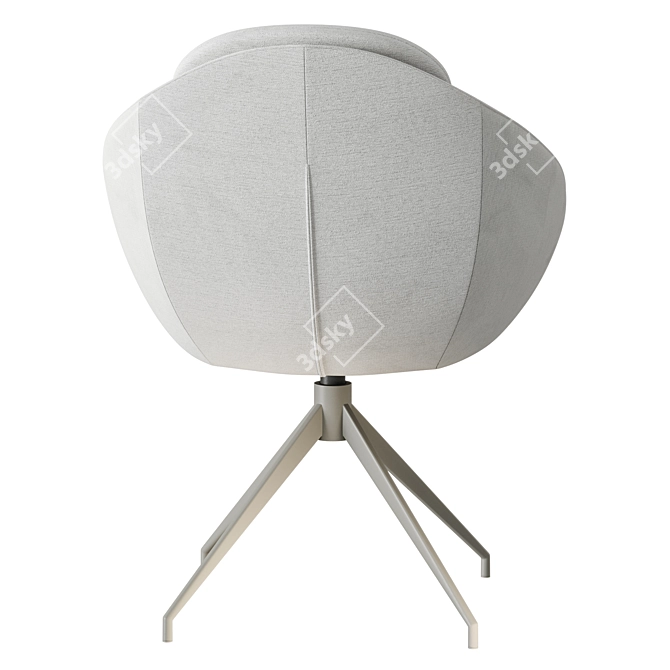 Gamble Textile Light Grey Chair 3D model image 5