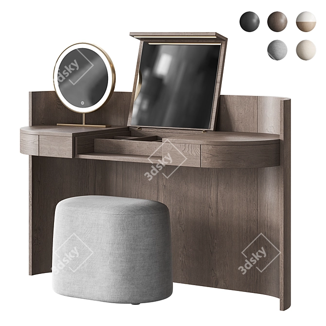 Modern Makeup Vanity Set 3D model image 1