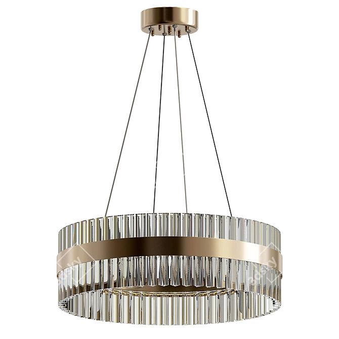 Saturno Gold Chandelier Model Vray 3D model image 1