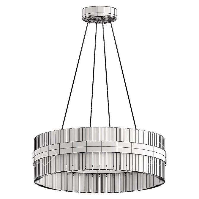 Saturno Gold Chandelier Model Vray 3D model image 3