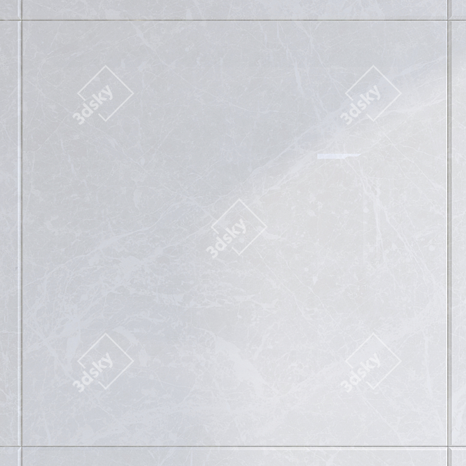 Adore Glossy White Floor Tiles 3D model image 2